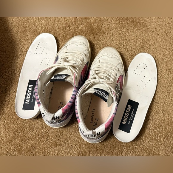 Golden Goose MIDSTAR TIE DYE SUEDE SNEAKERS IN TIE DYE PINK BLAC - sz 7 (37) - Picture 8 of 11